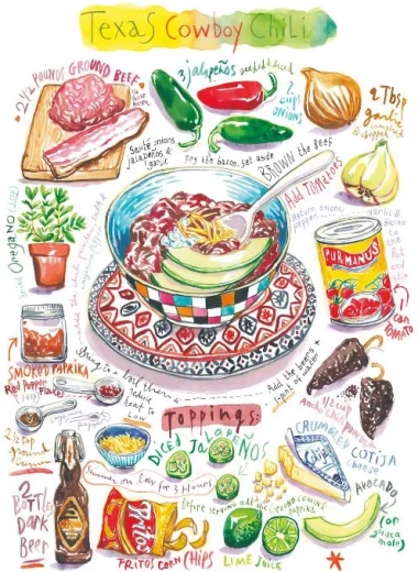 Magnolia puzzel Texaans cowboy chili 1000 stukjes