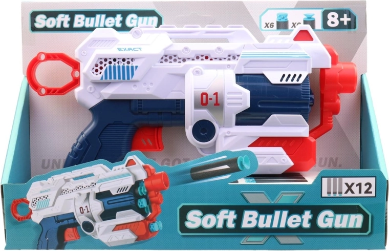 Plastpistol med skud til børn 28,5 cm