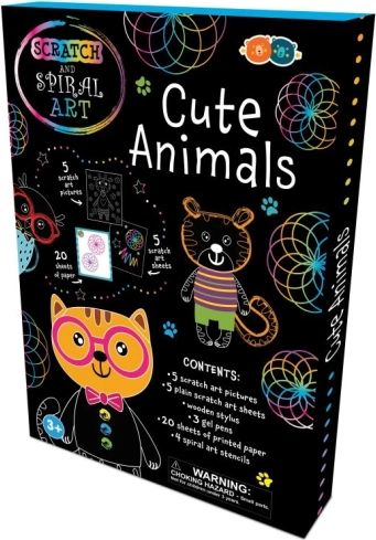 Set uitwisbare en spiraaltekeningen – vrolijke dieren