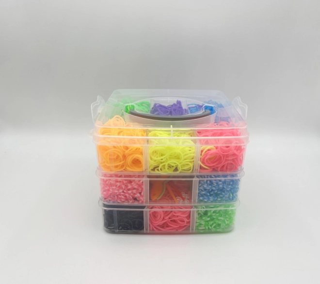 Loom Band bracelet-making rubber band set, 3000 pcs in a box