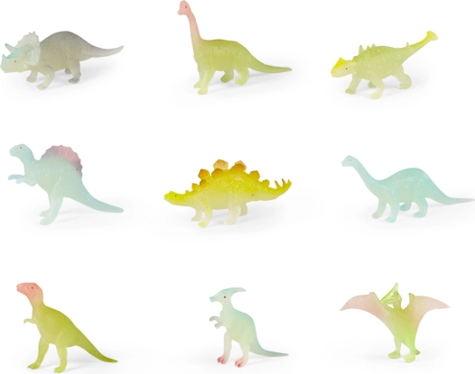Neon Dinosaurussen die in het Donker Schijnen