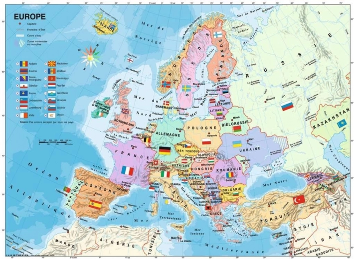 Europe Map Puzzle 200 Pieces