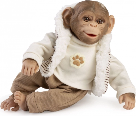 Realistic baby monkey with soft body 32 cm