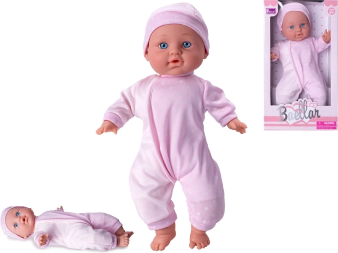 Babydukke 30 cm med blødt krop, lyserød