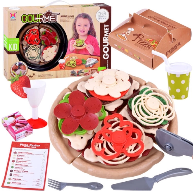 kids' pizza set for cutting and serving