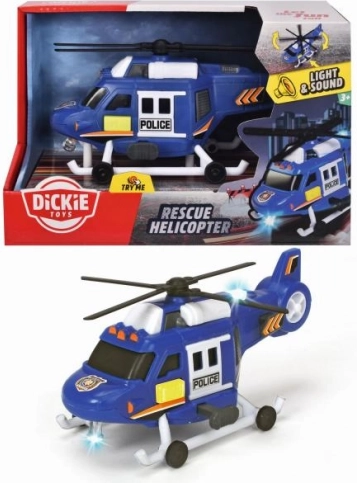 Polizeihubschrauber mit Licht und Sound 18 cm