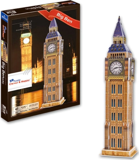 3D puzzel Big Ben Londen van Clever&Happy 47 stukjes