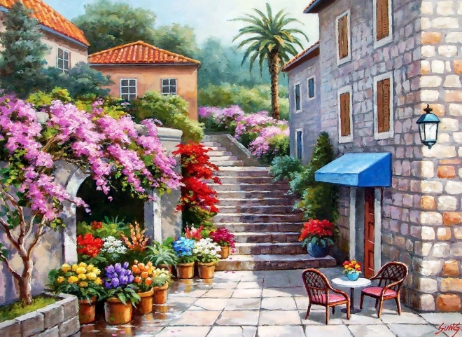 Puzzel Bloemenwinkel in de lente 260 stukjes