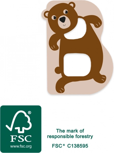 Piccola lettera in legno Foot B