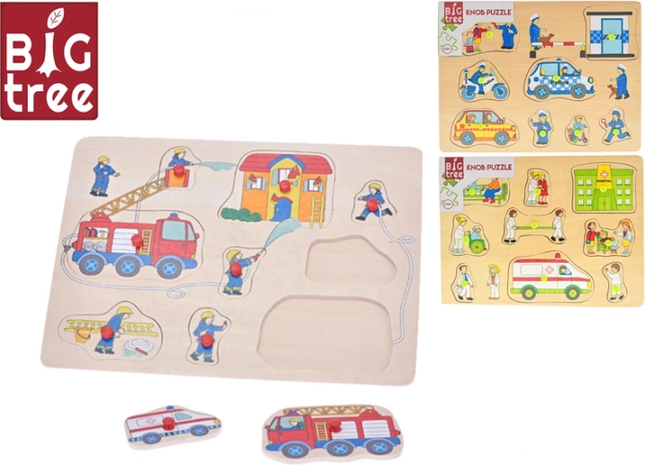Puzzle in legno con pioli servizi di emergenza 30 × 22,5 cm, 12m+