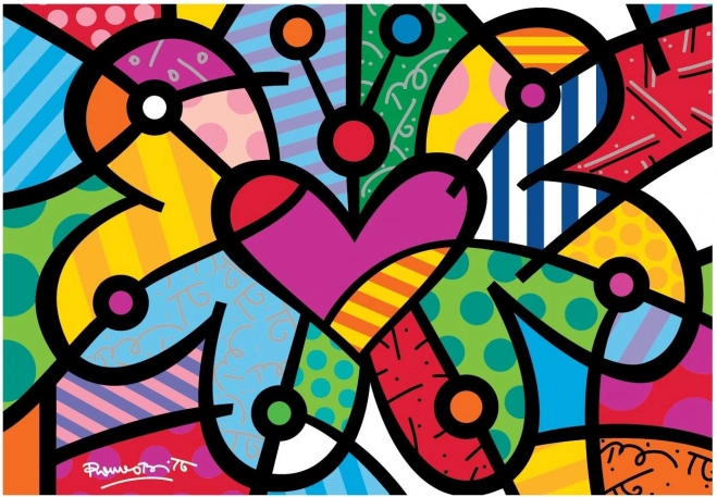 Puzzle Bluebird farfalla a cuore 2000 pezzi