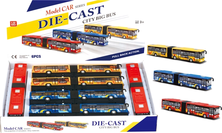 Autobus articulé 1:32 avec lumières et sons