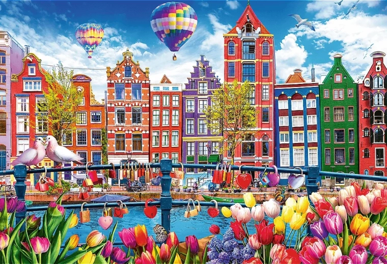 Colorful Amsterdam Puzzle 1500 pieces TREFL
