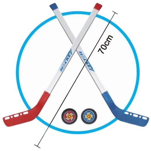 Kids' Hockey Stick Set with Puck – 4 pieces