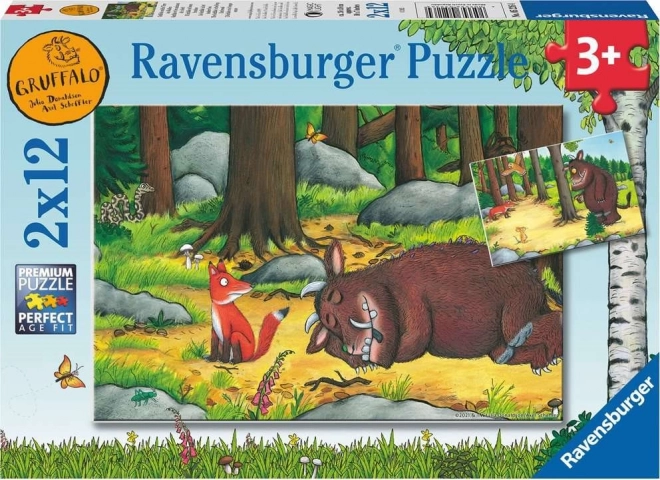 RAVENSBURGER Puzzle Gruffalo et les animaux de la forêt 2x12 pièces
