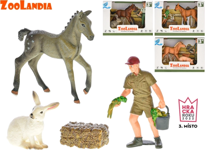 Zoolandia Farm – set of animals and accessories (4 types) in a box
