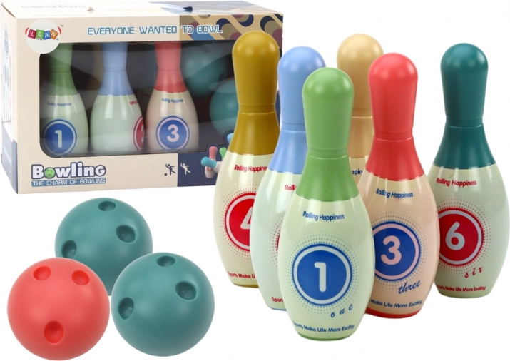 Gioco arcade Set da bowling 6 pezzi colorato