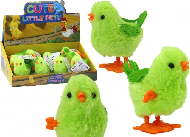 Giocattolo a carica salterino pulcino verde