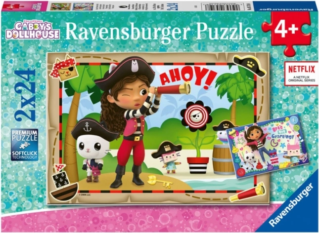 Puzzle 2×24 Gabby's Dollhouse – Ravensburger