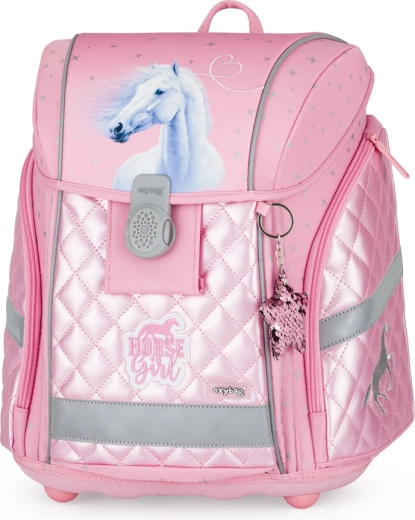 Zaino scolastico Premium Light Horse Girl – ergonomico, leggero e riflettente