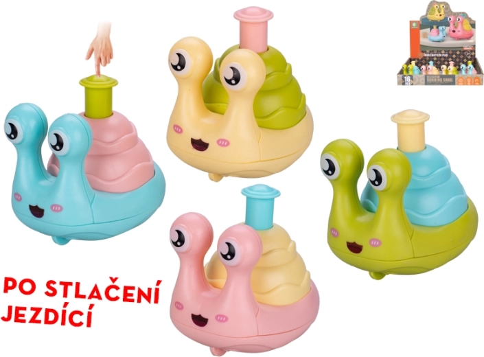 Snegl, der kører efter et tryk 7 cm – sjovt legetøj til børn fra 3 år