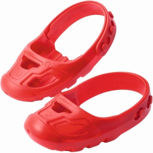 BIG kids' protective shoe covers – red