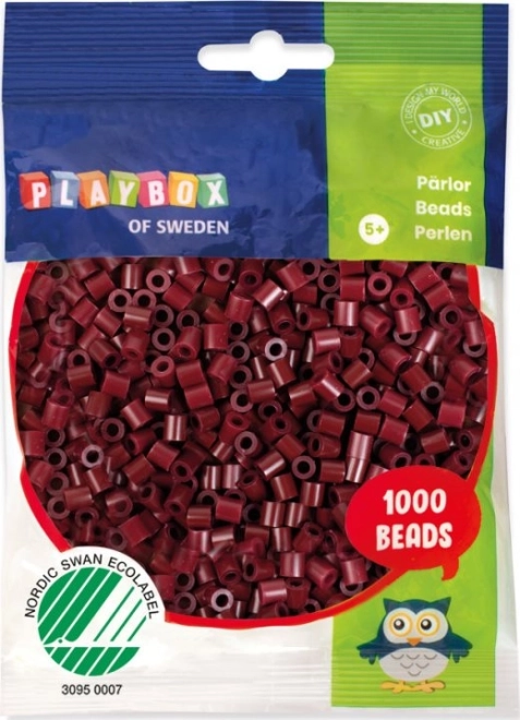 Playbox Iron-on Beads Dark Red 1000 pcs