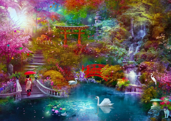 Enjoy puzzle Japanese garden 1000 pieces
