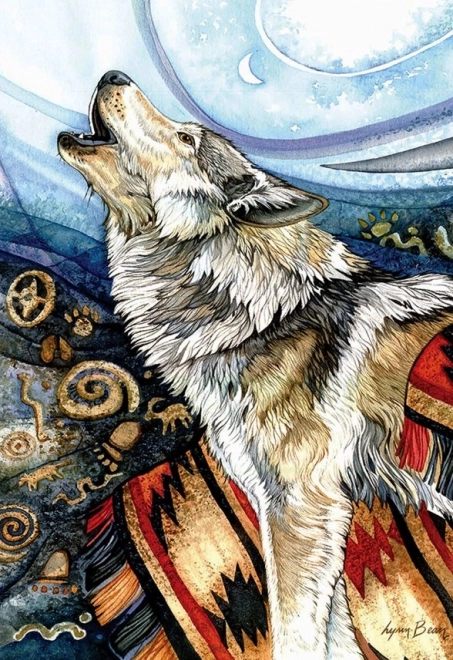 Puzzel Uilende Wolf 260 stukjes