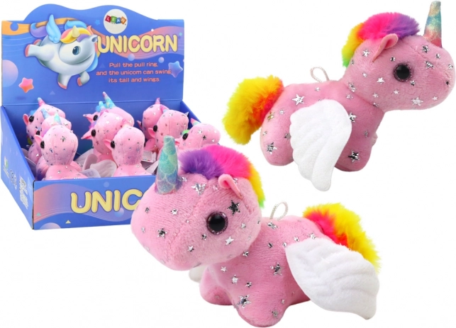 Unicorno Cavallo di Peluche Stretch Jumping Pink