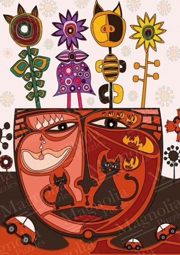 Puzzel Surrealistische Katten 1000 stukjes MAGNOLIA