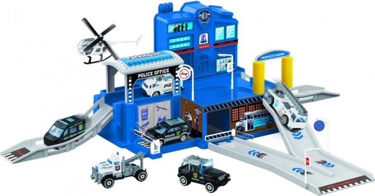 Police playset with station and 4 cars