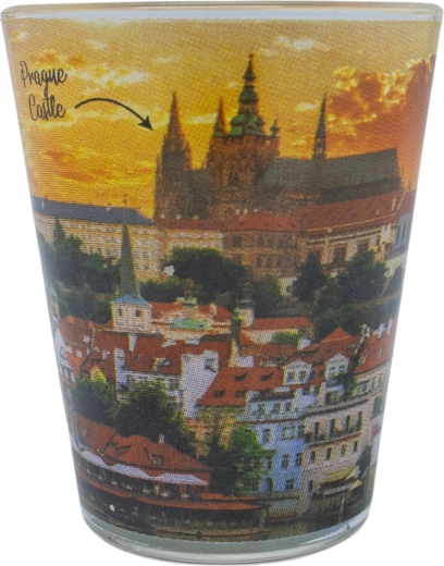 Shot glass with Prague Castle motif