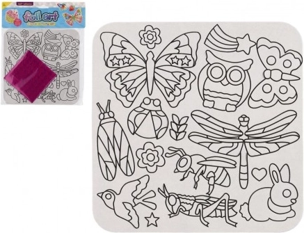 Creative Set with Glittering Foil Animal Pictures