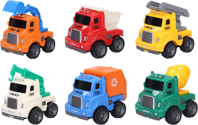 set di mezzi di trasporto 6 pezzi 9 cm