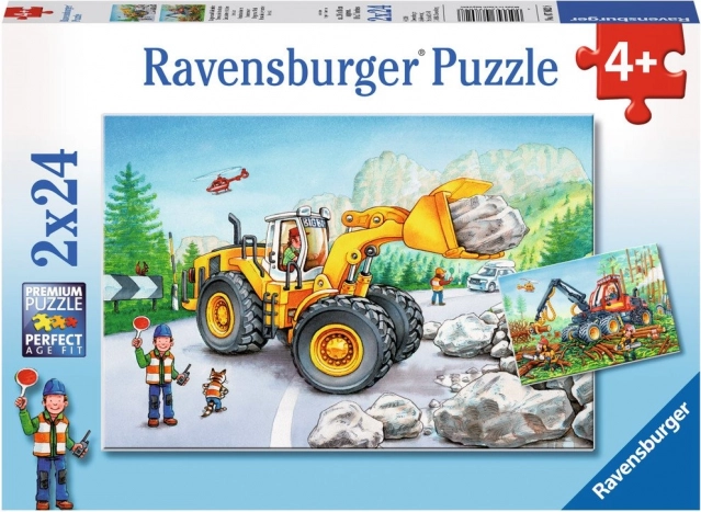RAVENSBURGER Puzzle Schwere Technik in Aktion 2x24 Teile
