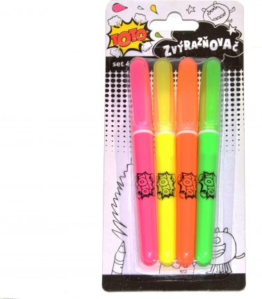 set fluorescentnih markera 4 kom