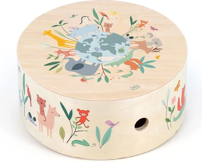 Vilac Wooden Cajon Animals of the World