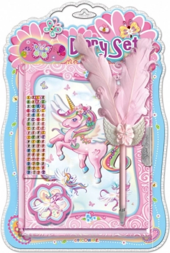 Pecoware diary with pen – unicorn