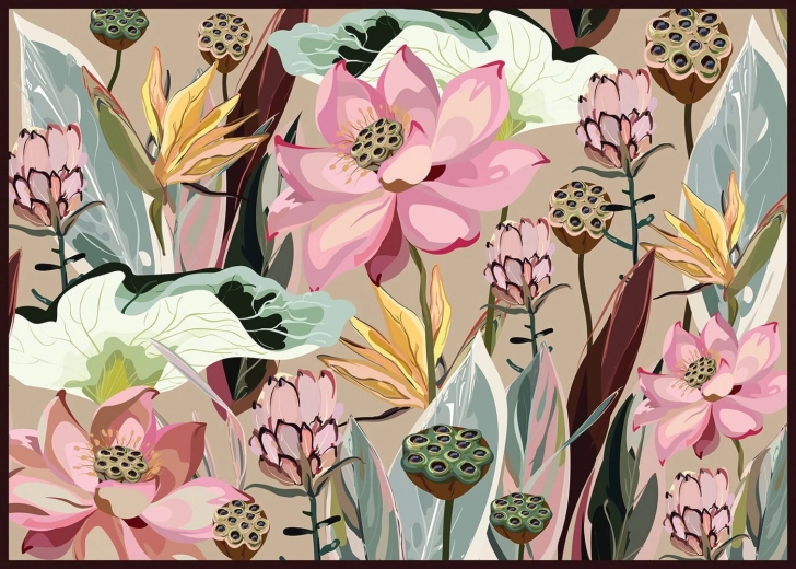 Flower Puzzle: Lotuses and Proteas 1000 Pieces
