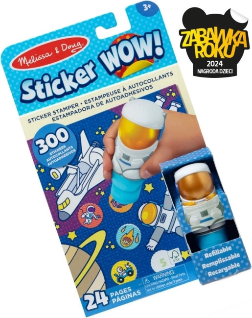 Sticker Wow creative set with stamp and stickers – astronaut