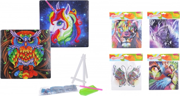 Set per pittura diamantata con supporto 20 x 20 cm