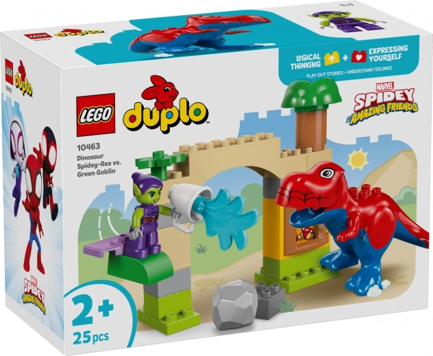 LEGO DUPLO Marvel Spidey-Rex vs. Green Goblin – building set for toddlers