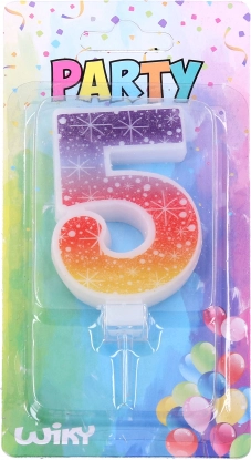 Party Candle Number 5 Stars