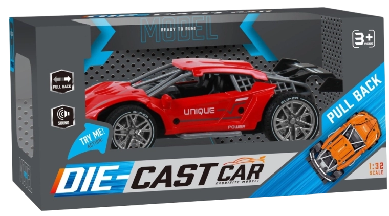 Auto da corsa con meccanismo a retrocarica 1:32