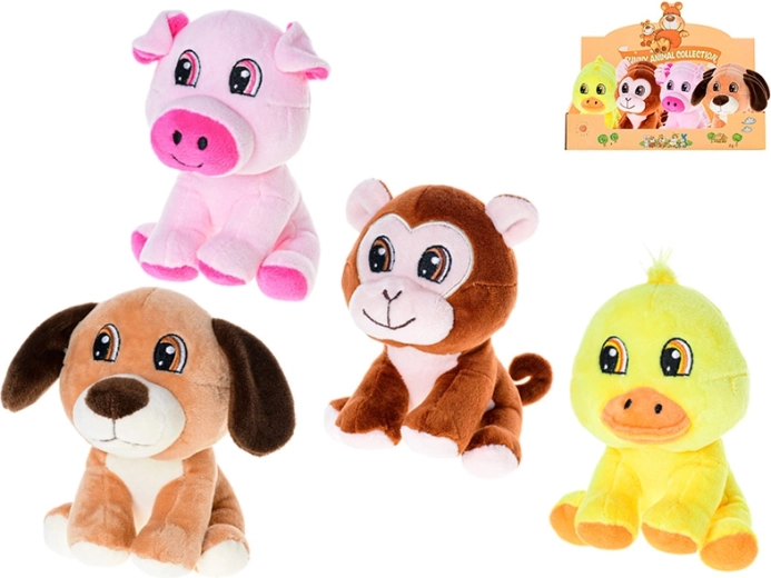 Peluche animale 14 cm pour bébés et enfants