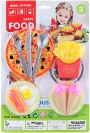 Plastic food set with pizza for kids