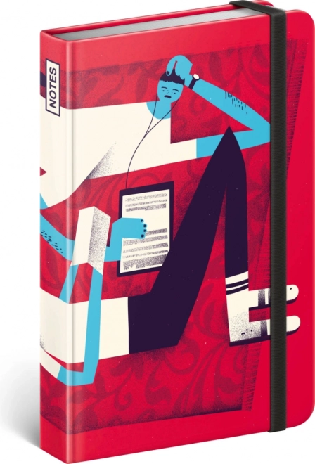 Lined hardback notebook 11 × 16 cm Dominik Miklušák – red