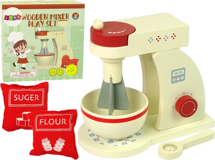 wooden kitchen mixer – kids’ stand mixer with accessories