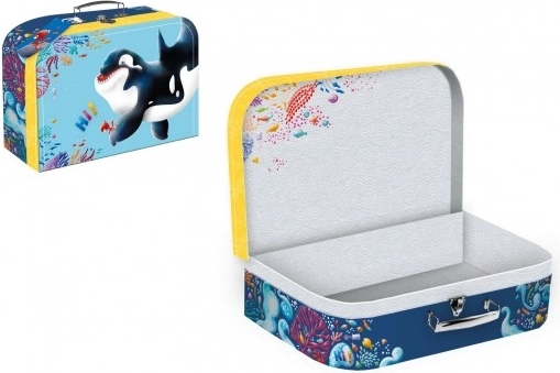 Školský papierový kufrík s motívom kosatky